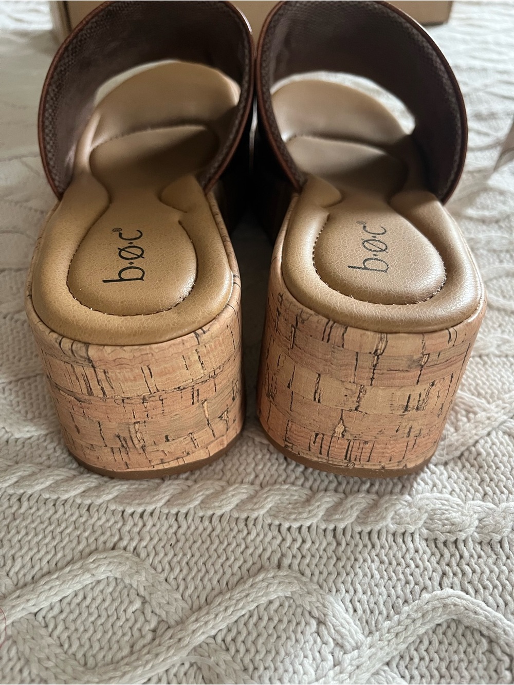 b.o.c. Dark Tan (Brown)”Savia” Wedge Slide Women’s Size 9 - Picture 13 of 13